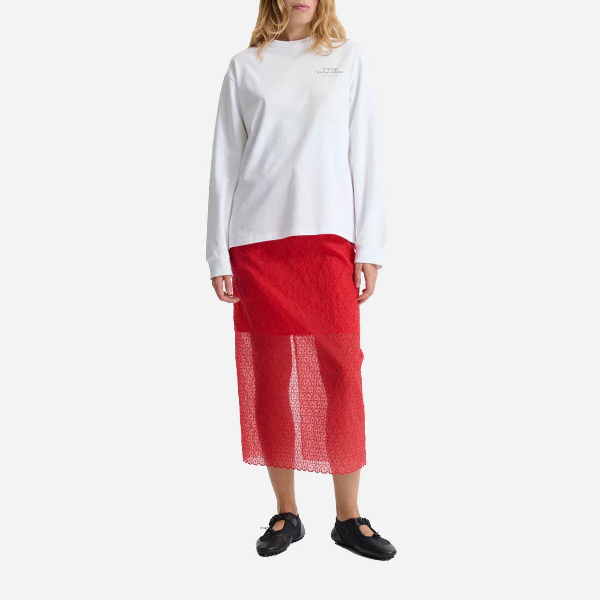 Lily T-Shirt White/Red