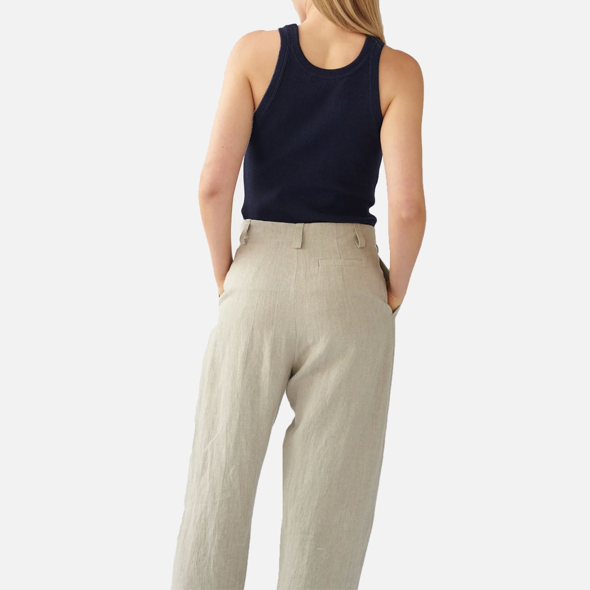 Linen Box Pants Nature