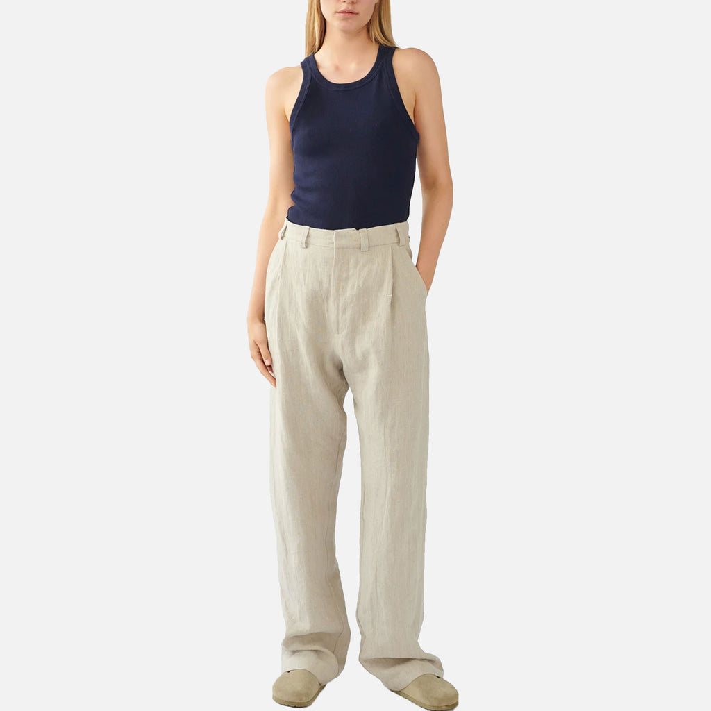 Linen Box Pants Nature