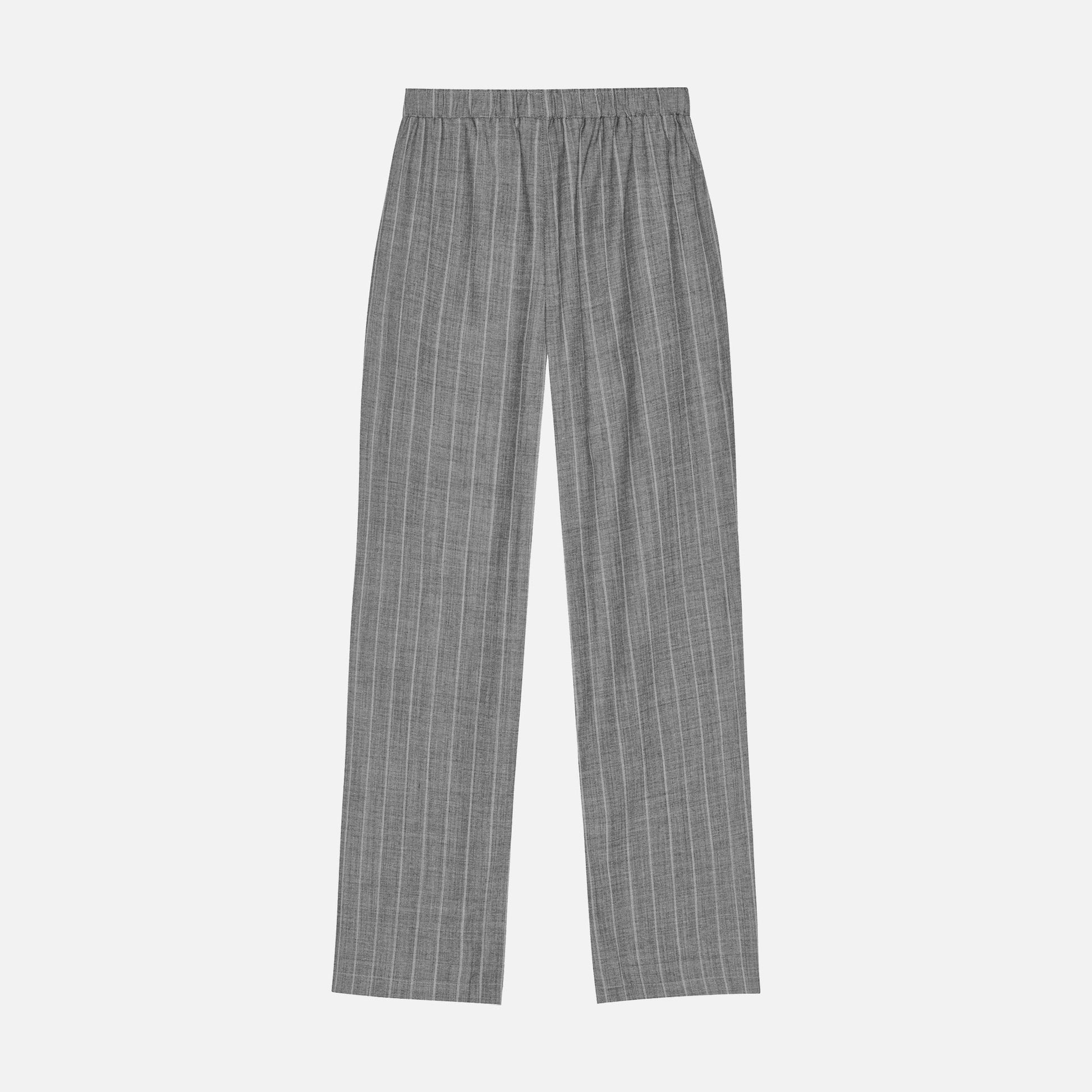Lino Pants Light Gray Stripe
