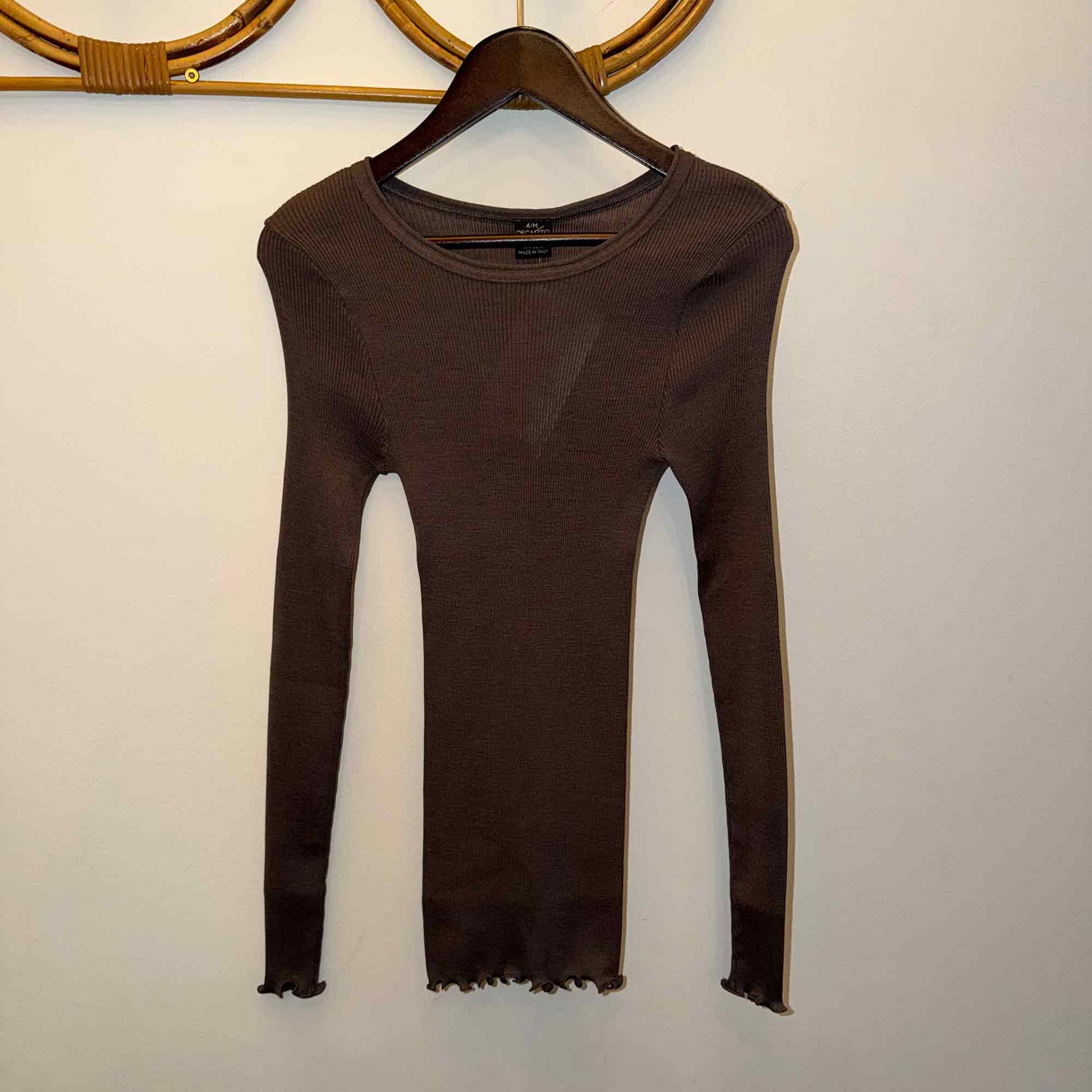 Long Sleeve T-Shirt Wool/Silk Taupe