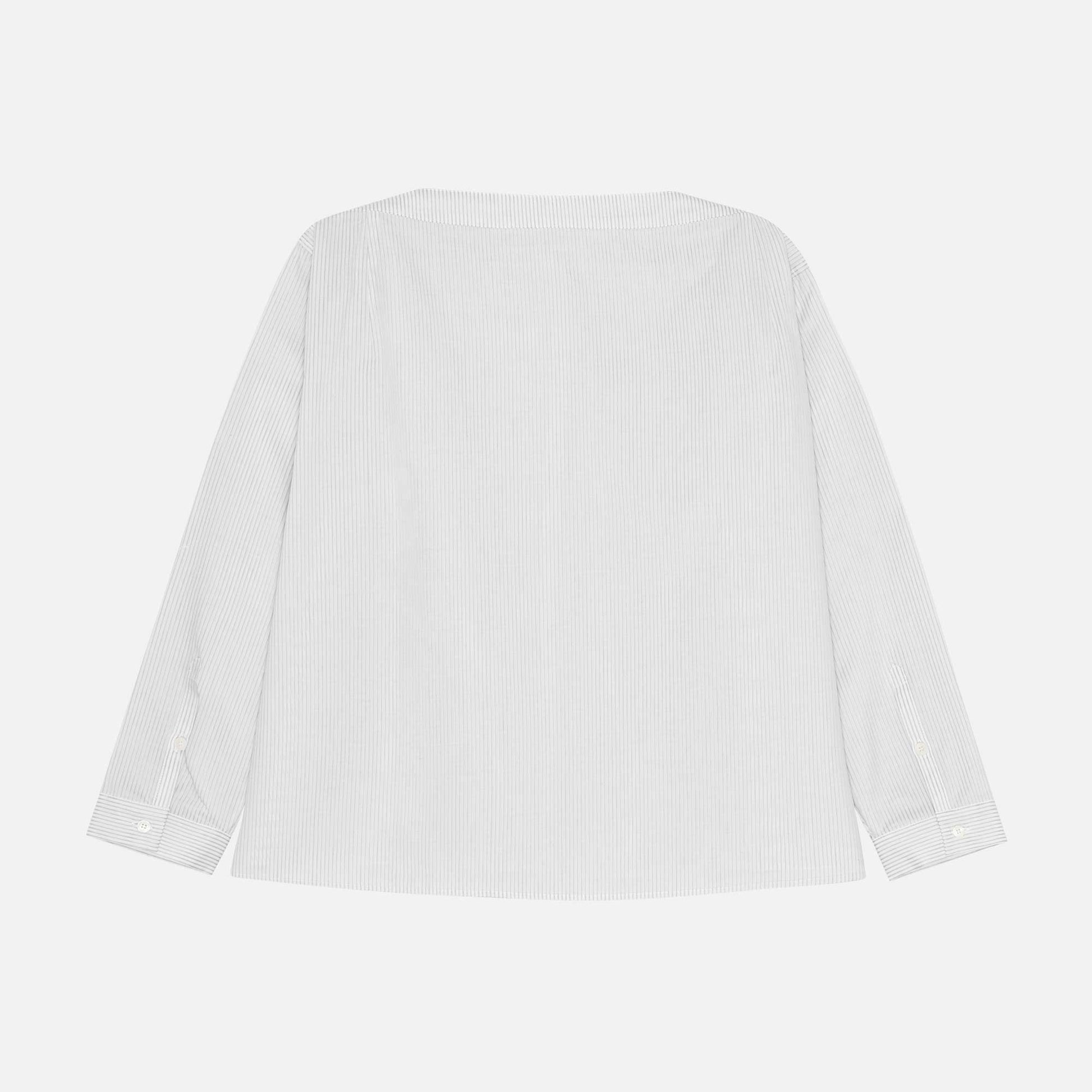 Lou Blouse Grey Dobby Stripe