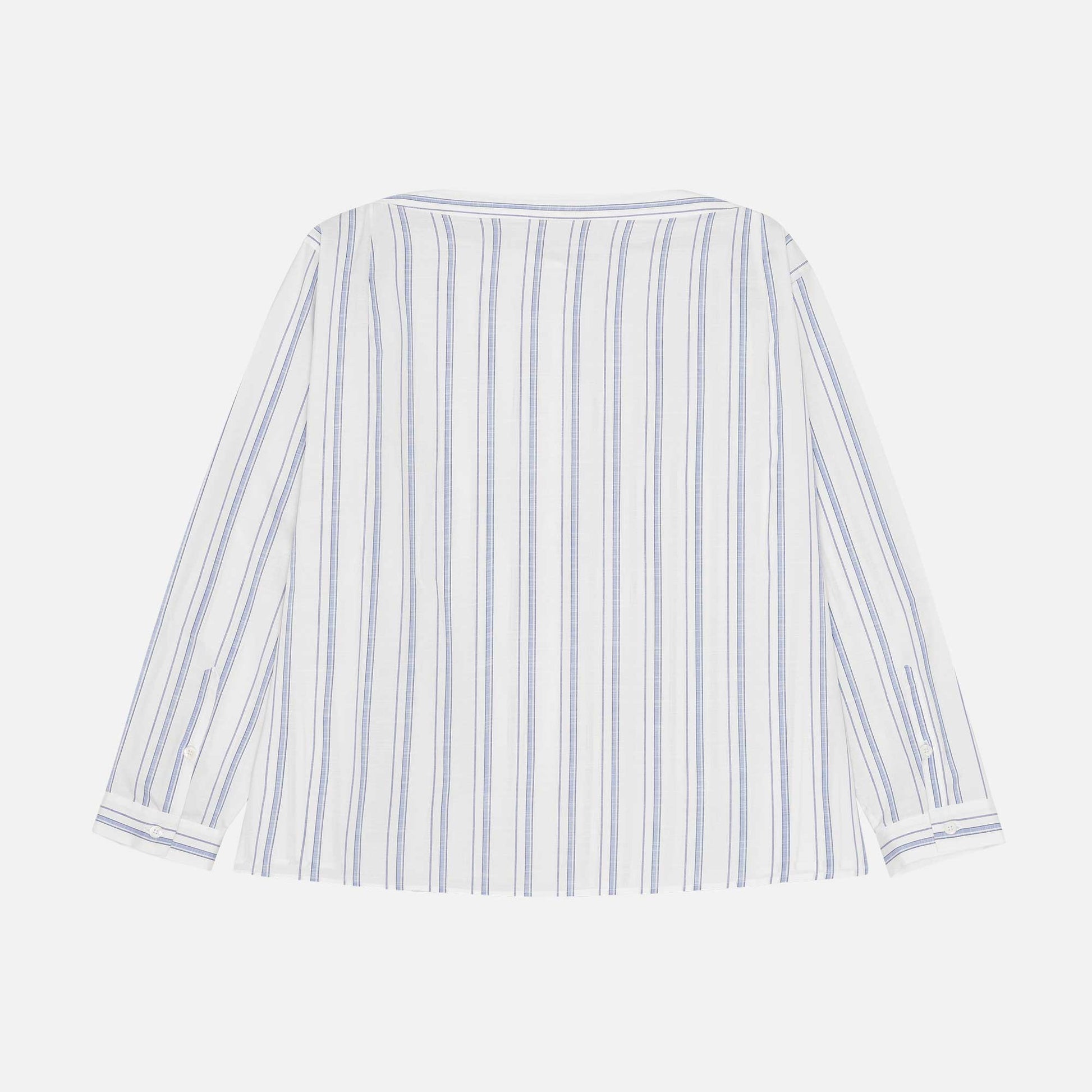 Lou Blouse White/Blue Graphic Stripe