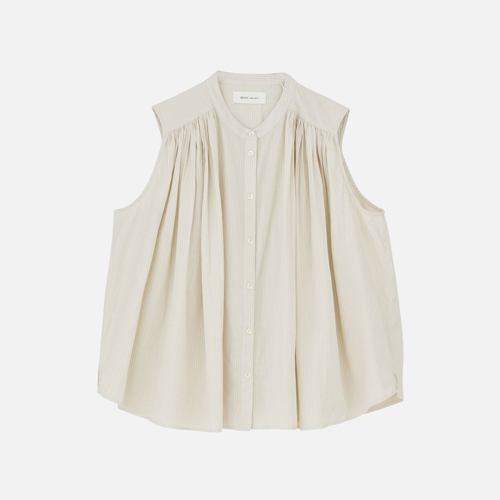 Louise Top Light Blue White Stripe