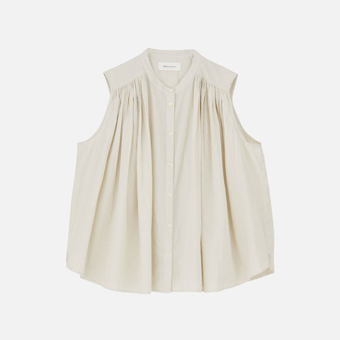 Louise Top Light Blue White Stripe