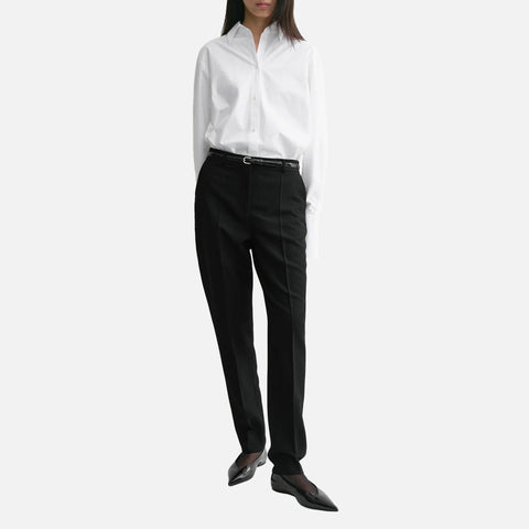 Low-Waist Tailored Trousers Black