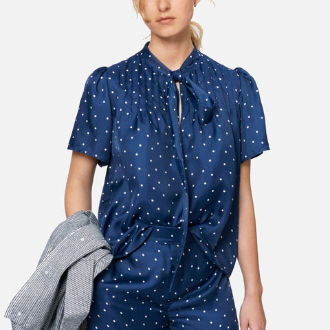 Lucas Blouse Polka Navy