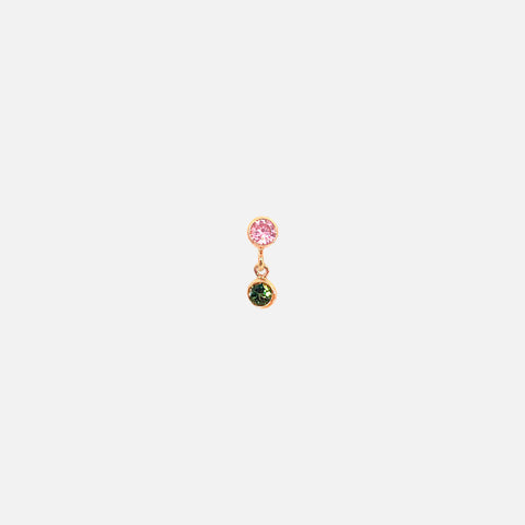 Luna Earring Pink Zirkon/Peridot