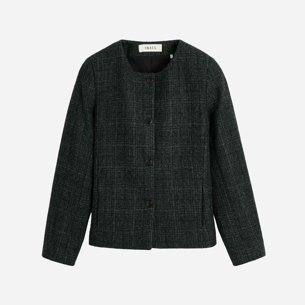 Mabel Jacket Green Check Structure