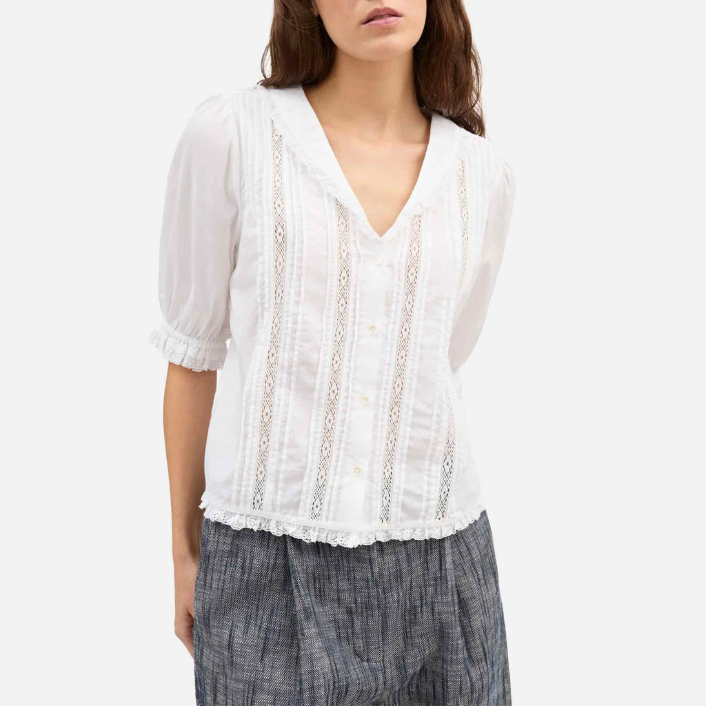 Magnolia Short Sleeve Blouse Optic White