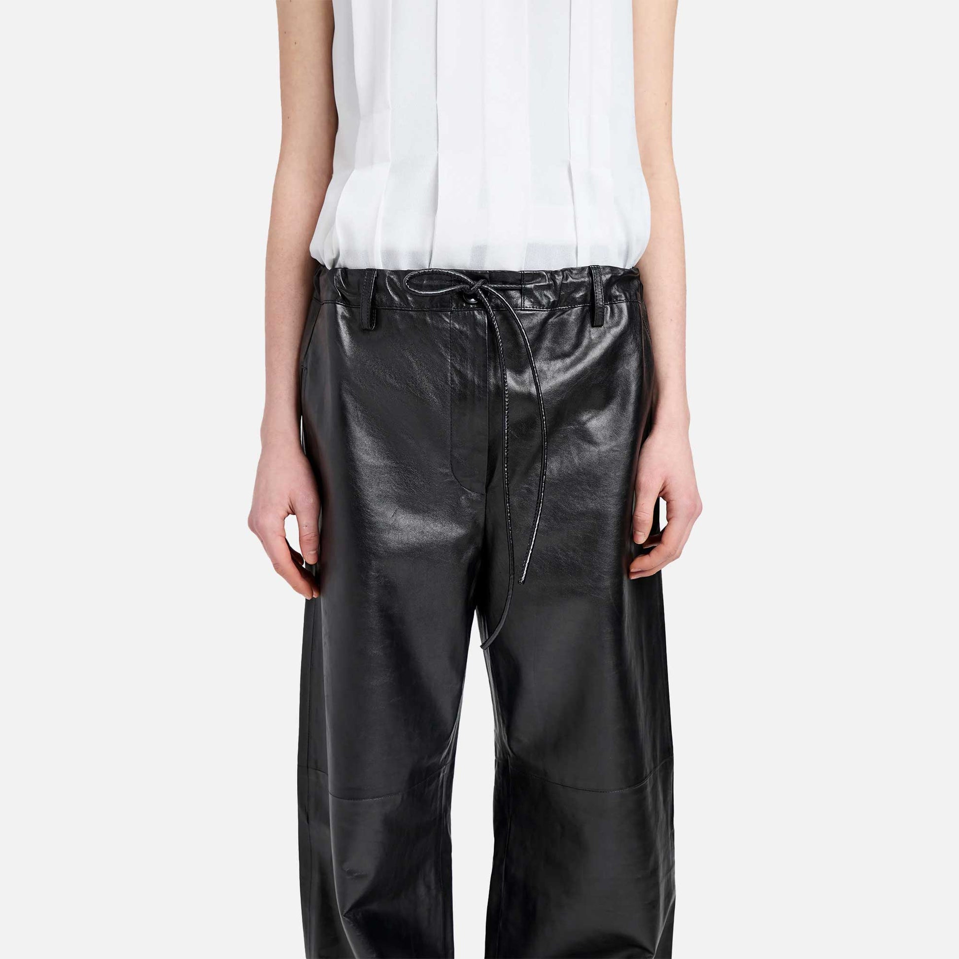 Magnus Leather Pants Black