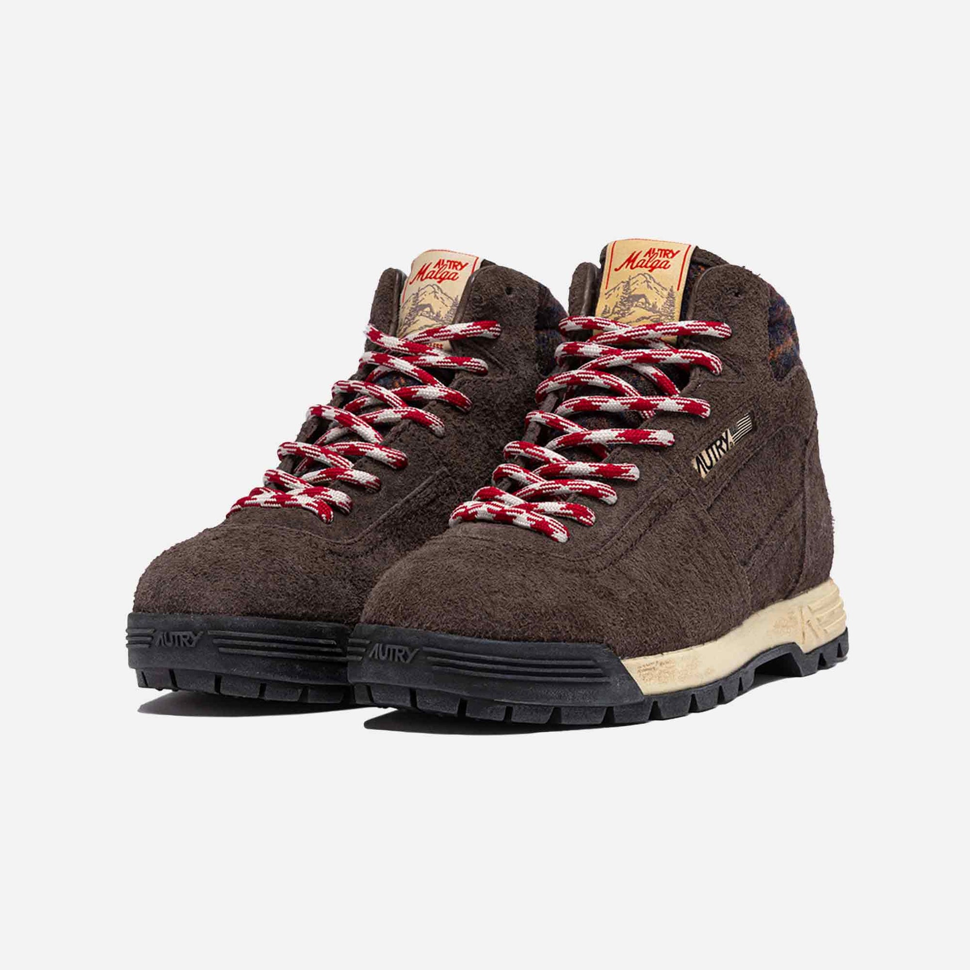 Malga Boots Suede Pepper/Black/Red