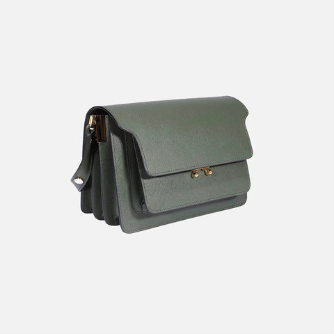 Trunk Bag Saffiano Leather Army Green