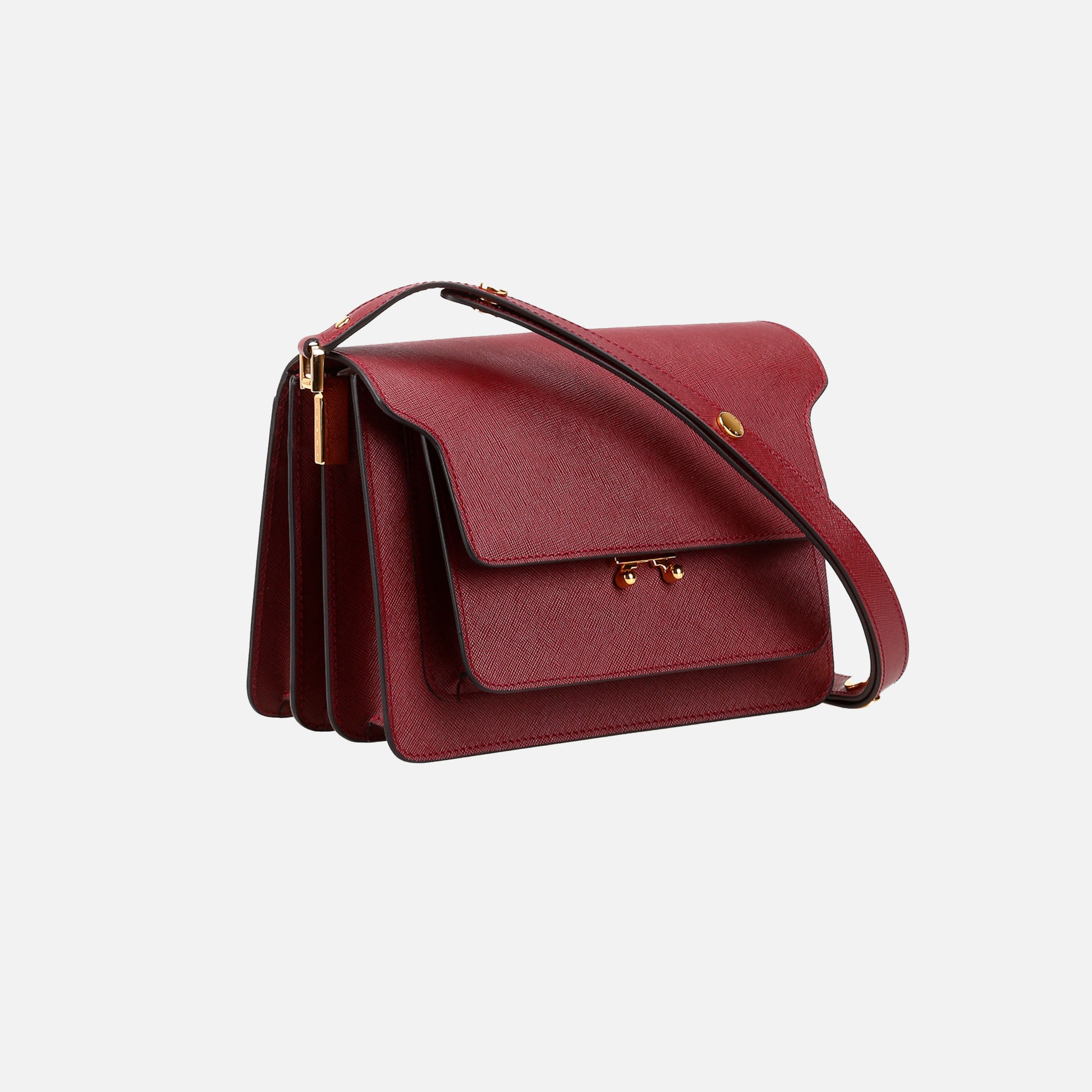 Trunk Bag Saffiano Leather Ruby