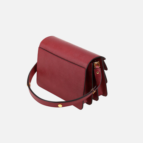 Trunk Bag Saffiano Leather Ruby