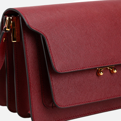 Trunk Bag Saffiano Leather Ruby