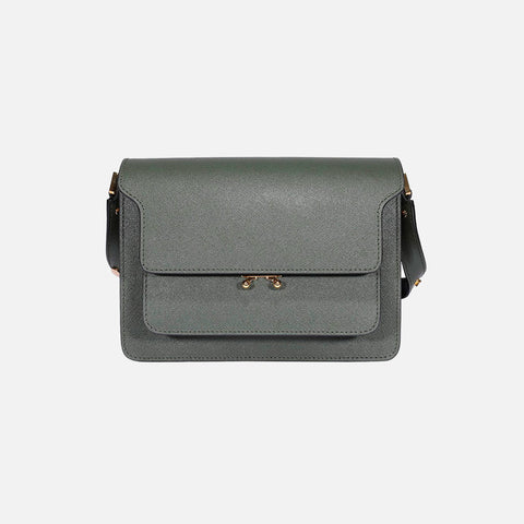 Trunk Bag Saffiano Leather Army Green