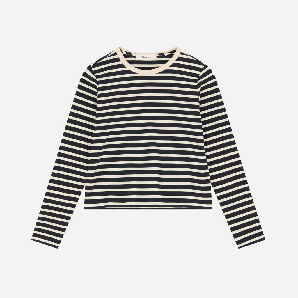 Marron Blouse Navy/Off White Stripe