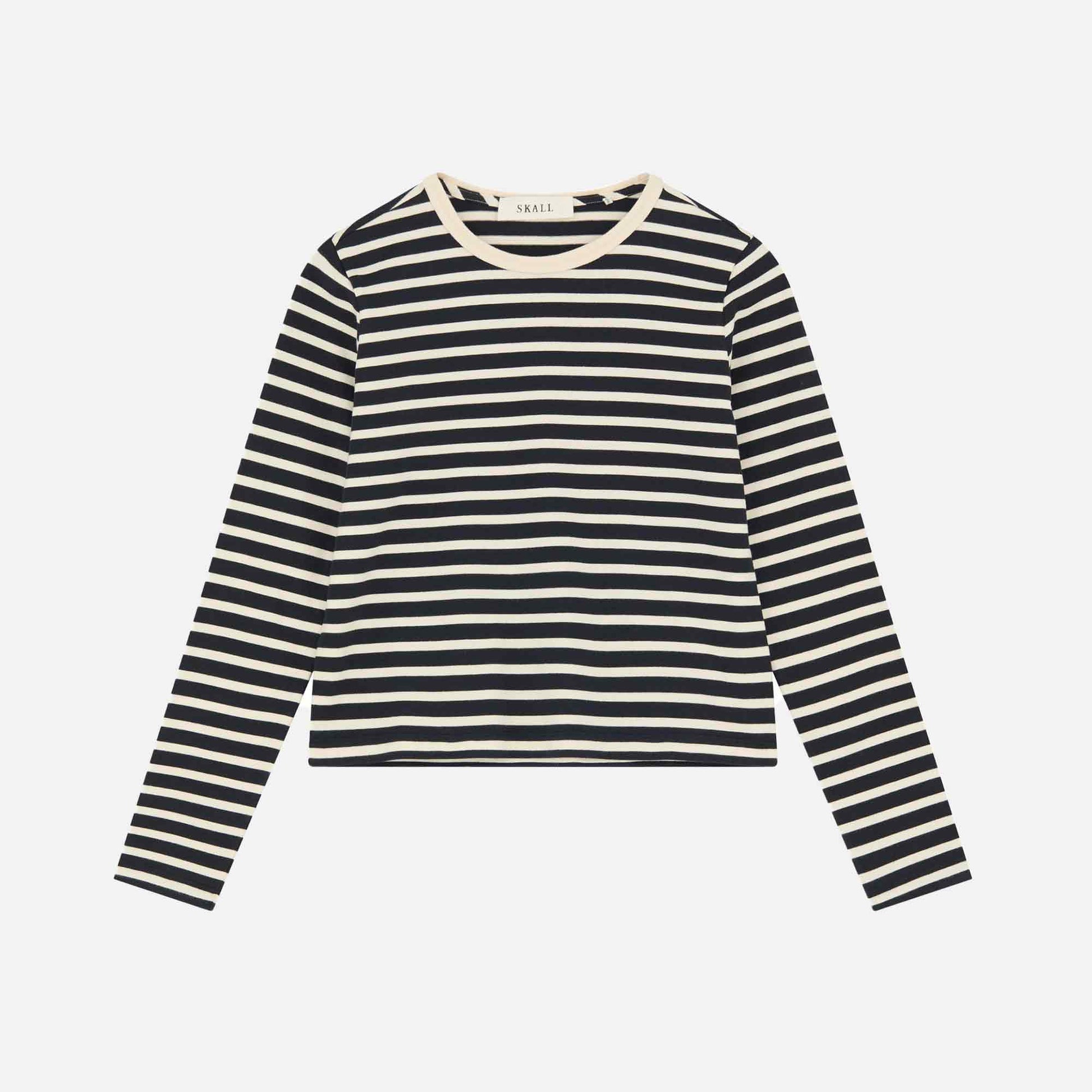 Marron Blouse Navy/Off White Stripe