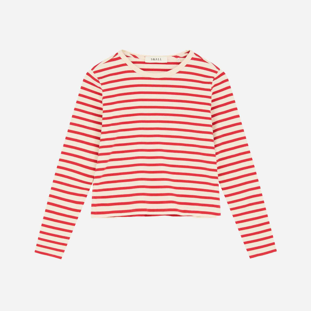 Marron Blouse Red/Off White Stripe