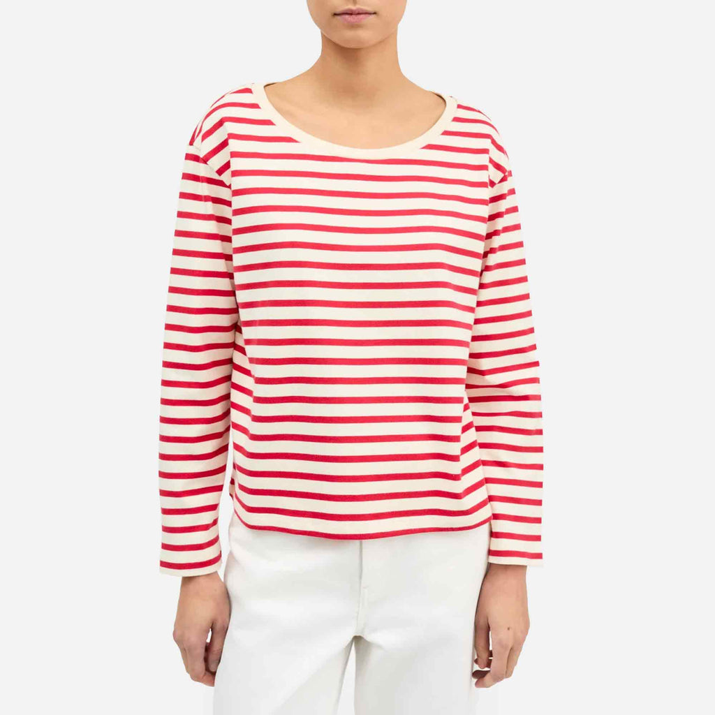 Marron Blouse Red/Off White Stripe