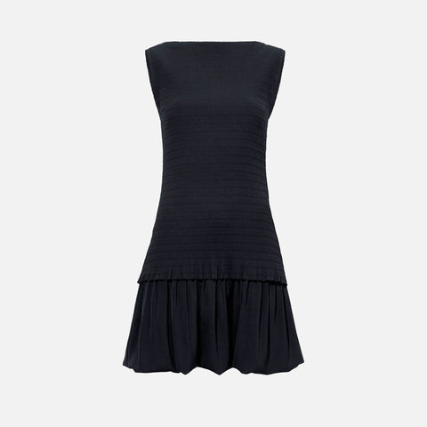 Martine Dress Micro Pleat Black