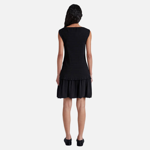 Martine Dress Micro Pleat Black