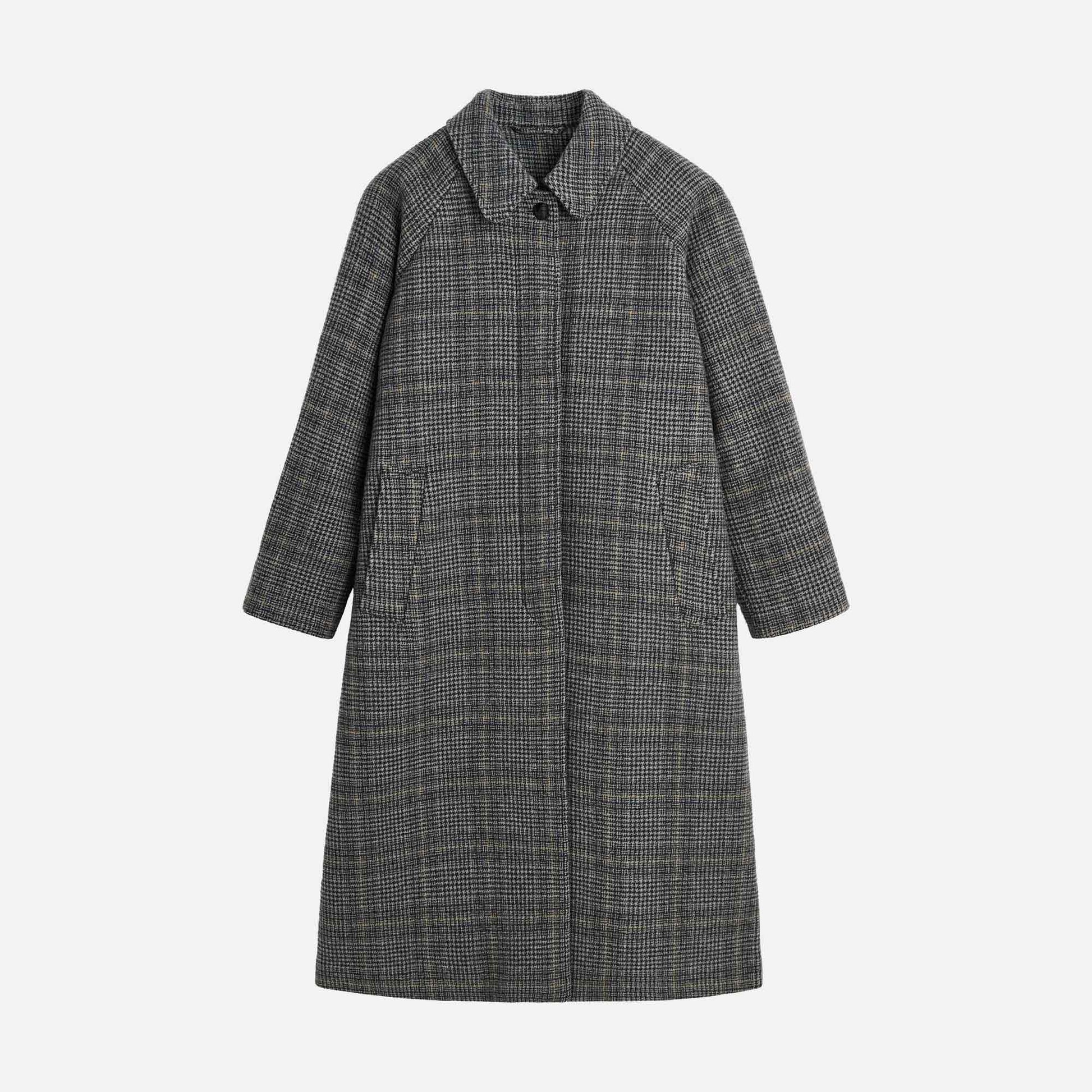 Mary Coat Grey Check