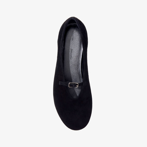 Tee Mary Jane Flats Suede Black