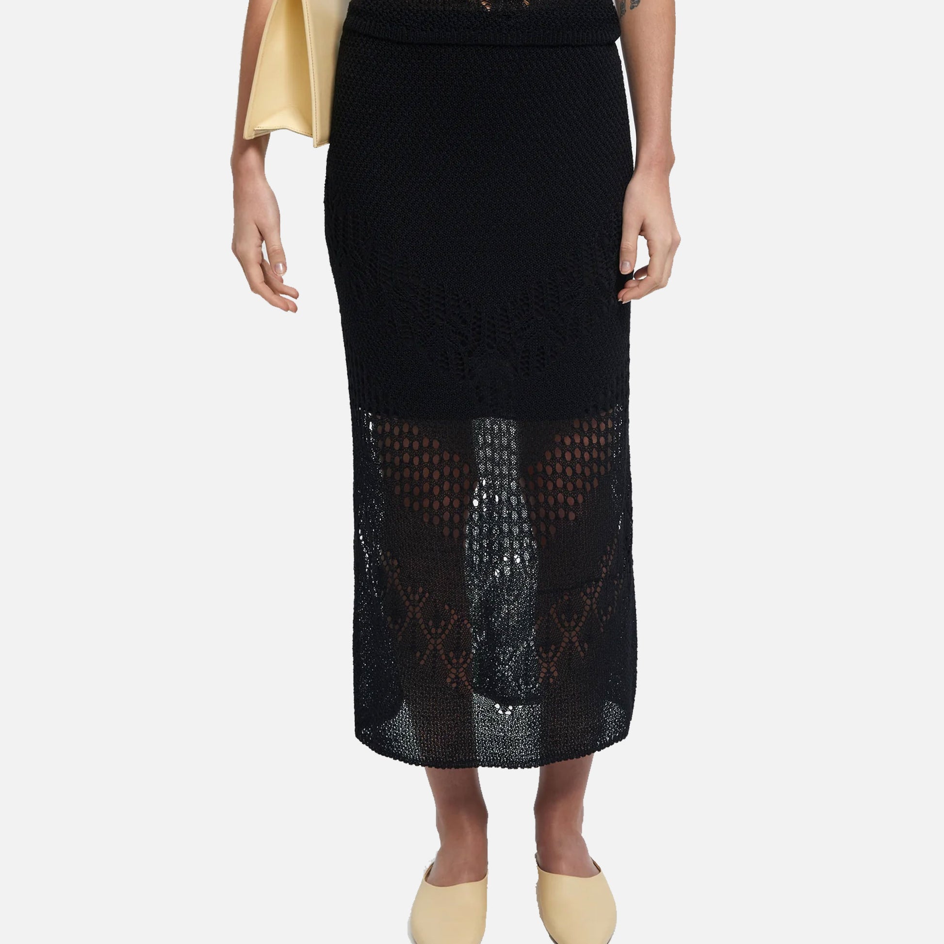 Maud Mid-Length Skirt Black