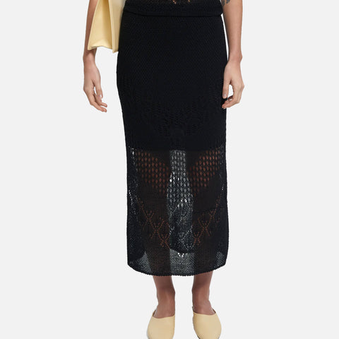 Maud Mid-Length Skirt Black