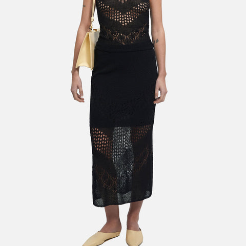 Maud Mid-Length Skirt Black