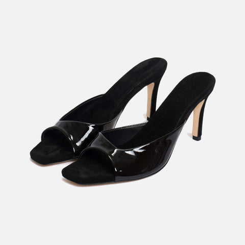 Mazy 75 Heels Polished Black