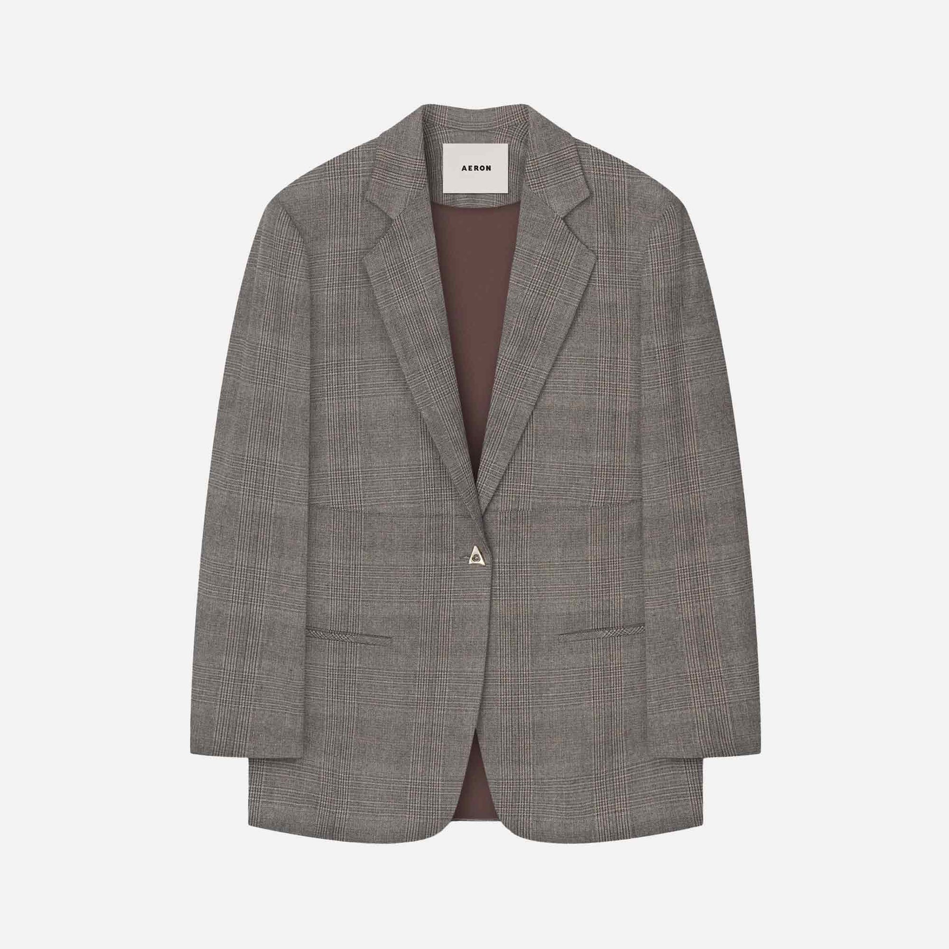 Mercedes Blazer Checkered Grey