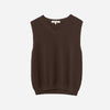 Merino Knit Vest Brown