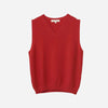Merino Knit Vest Red