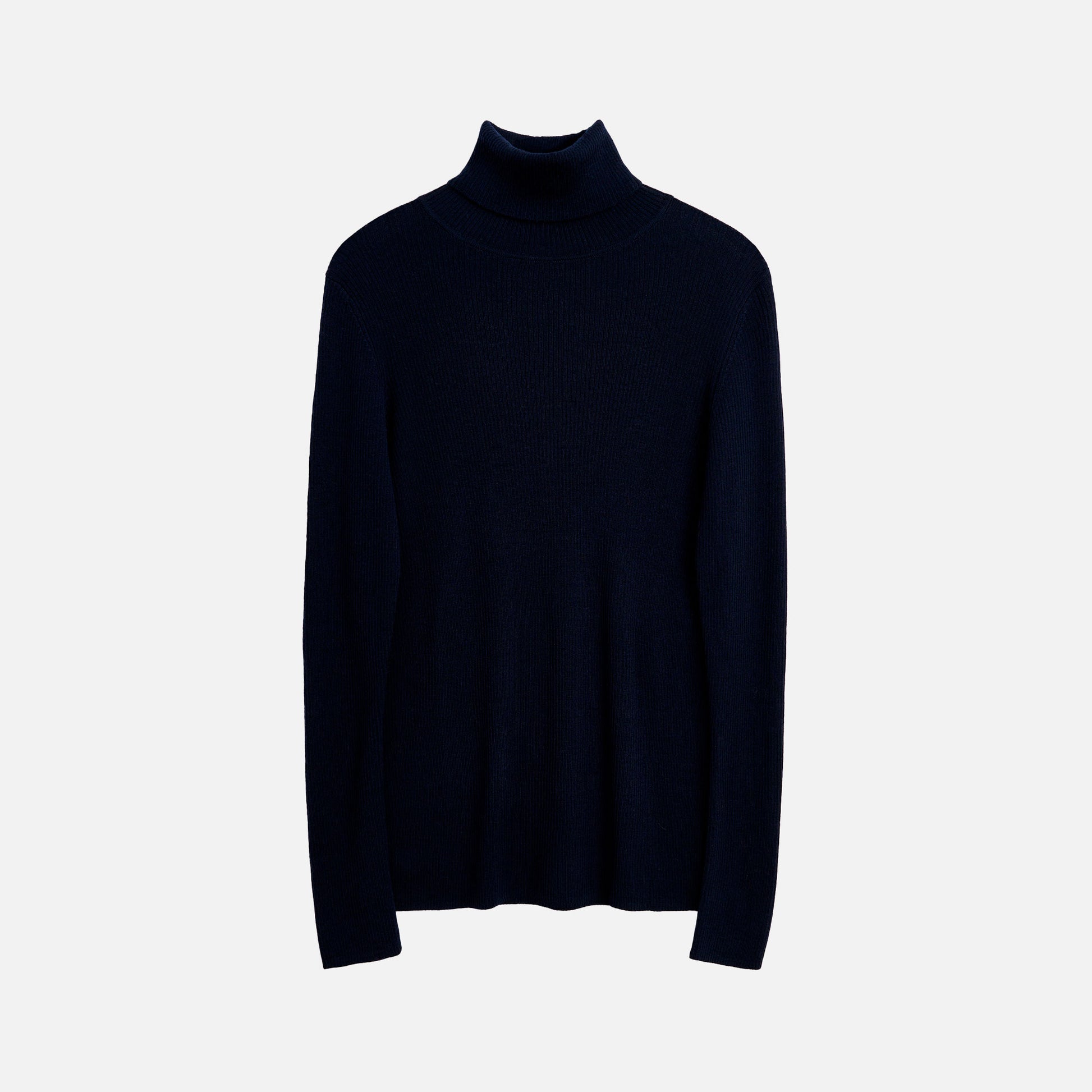Merino Rib Turtle Neck Navy