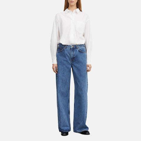 Willow Wide Jeans Washed Mid Blue