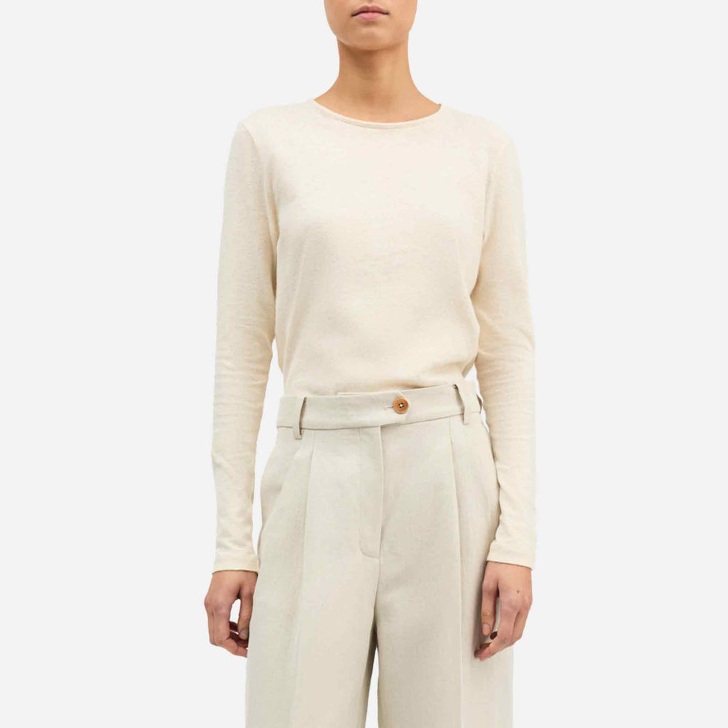 Mika O-Neck Blouse Ecru