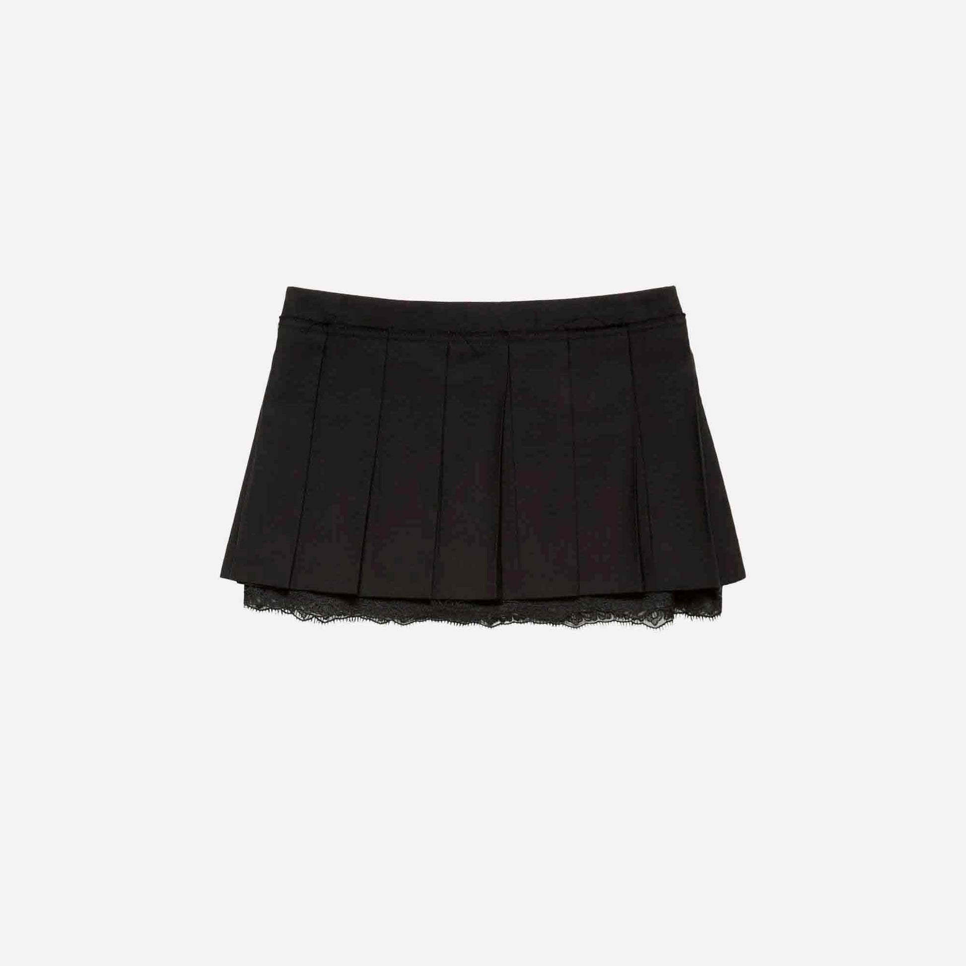 Mini Pleated Skirt Black