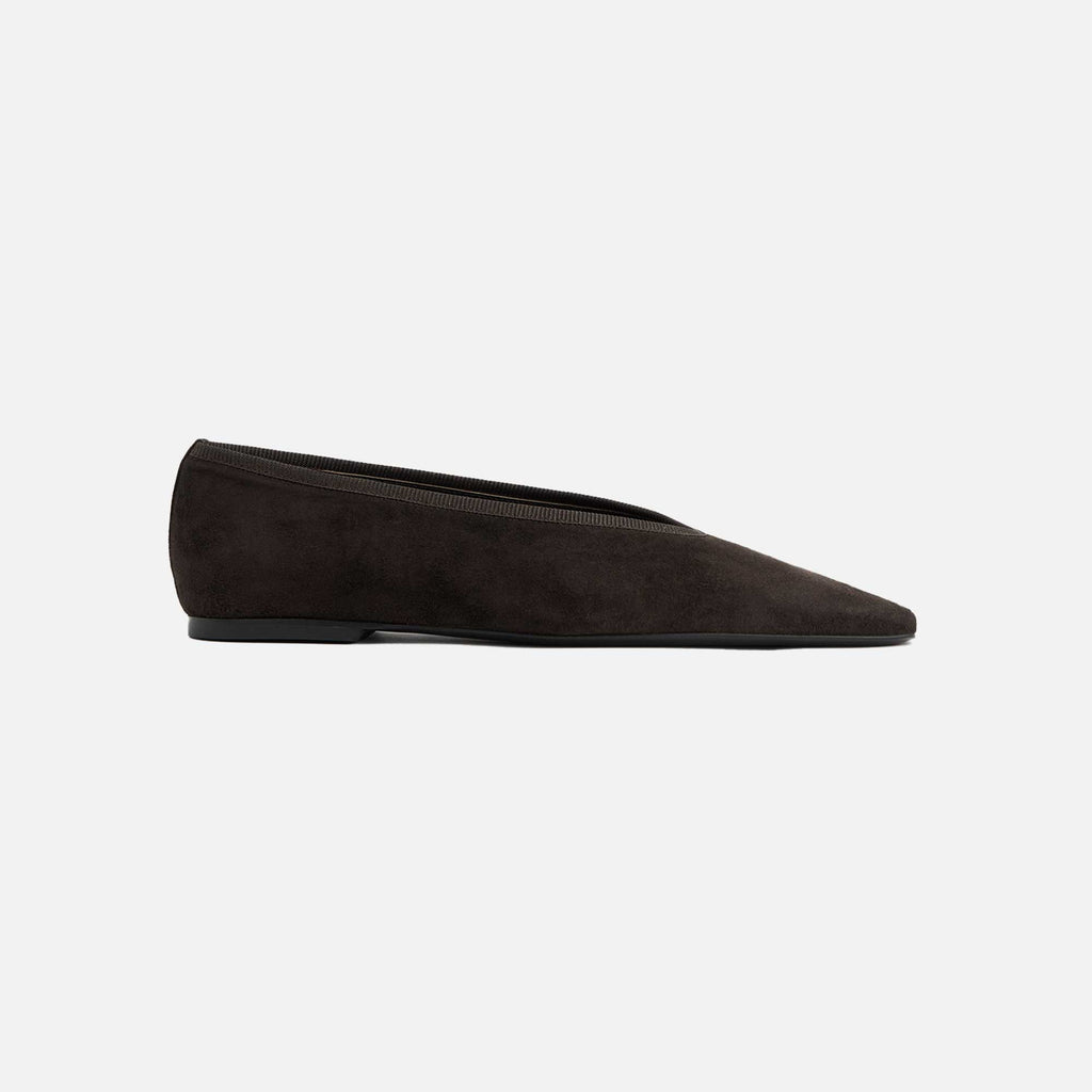 Minimalist Suede Ballerinas Pepper