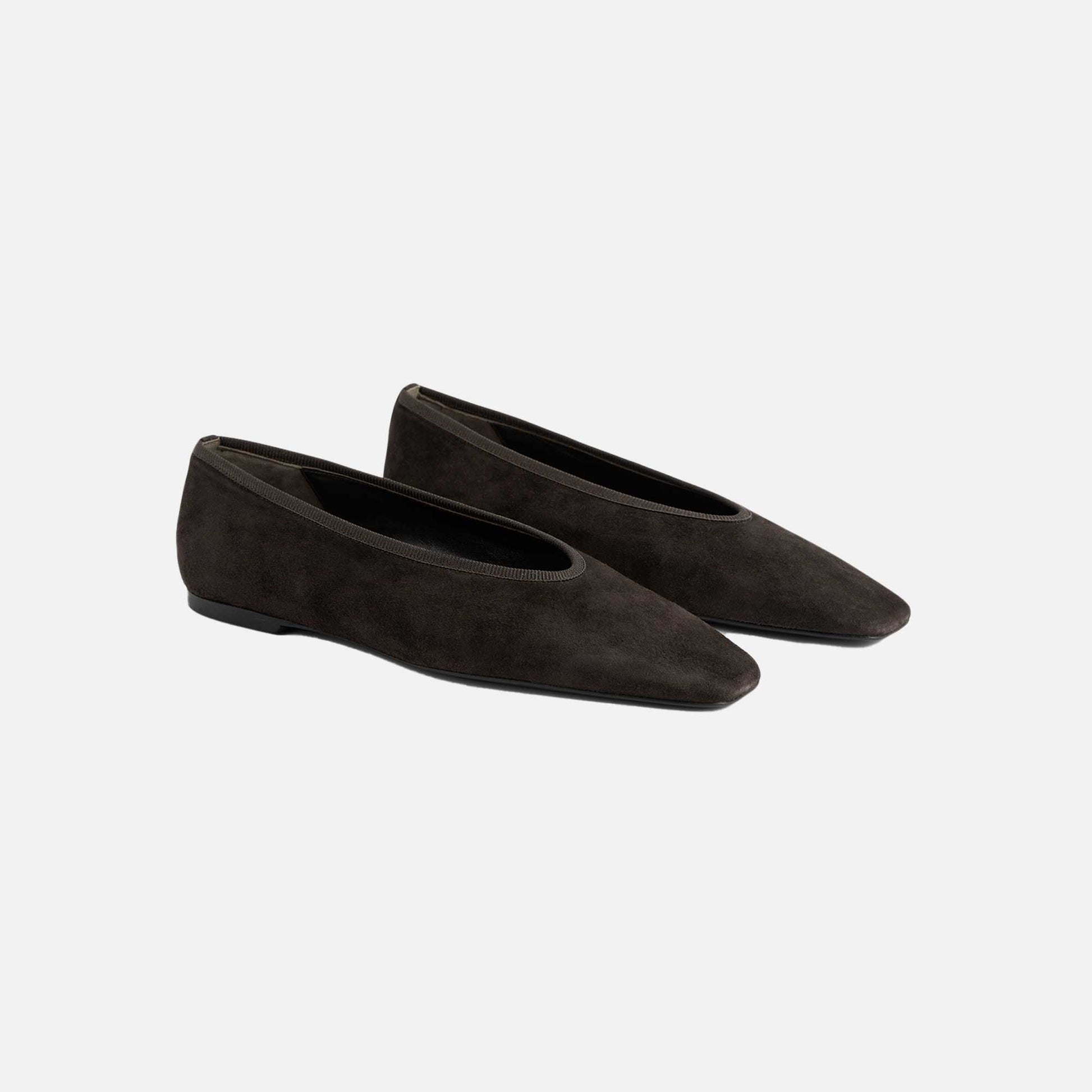 Minimalist Suede Ballerinas Pepper