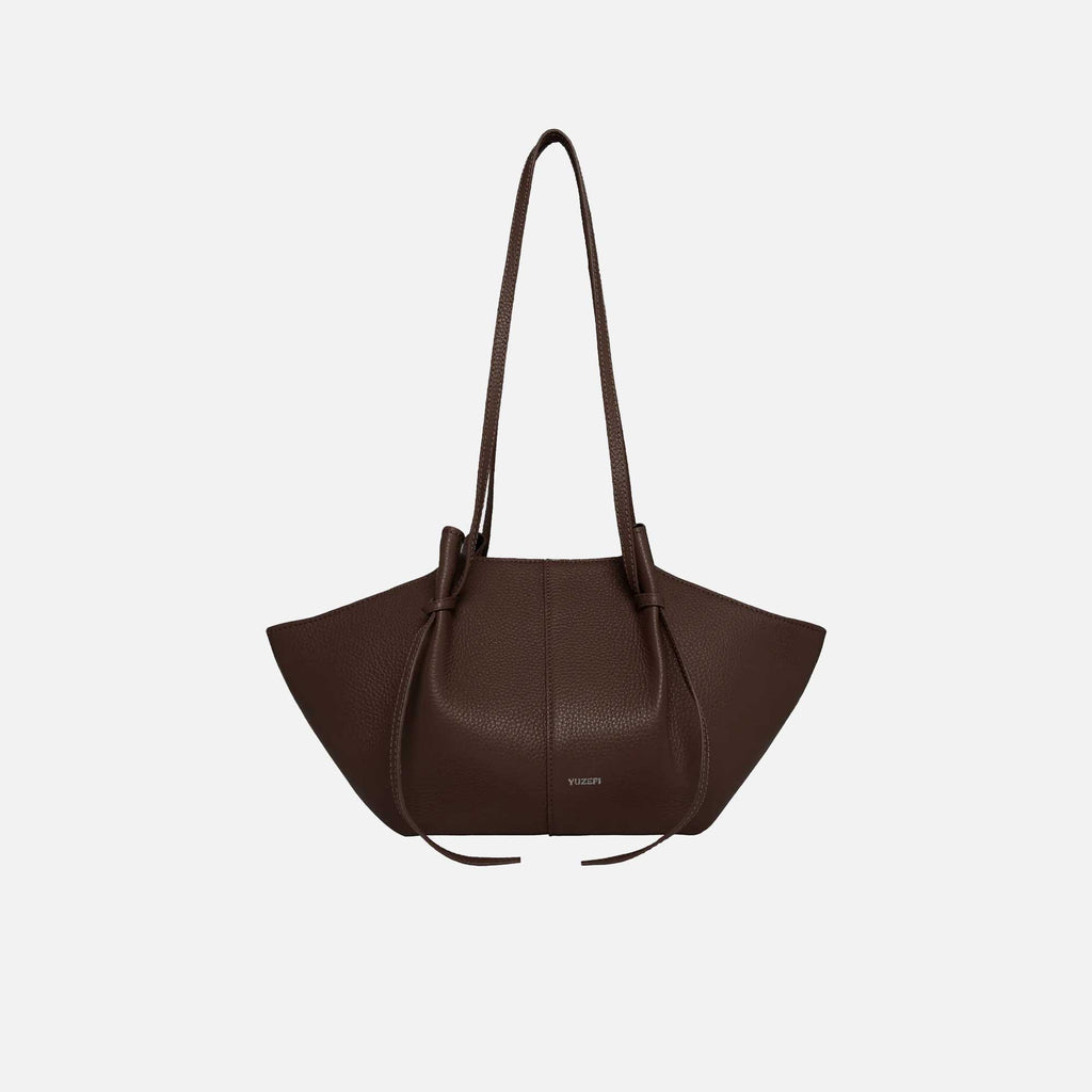 Mochi Tote Bag Grained Leather Espresso
