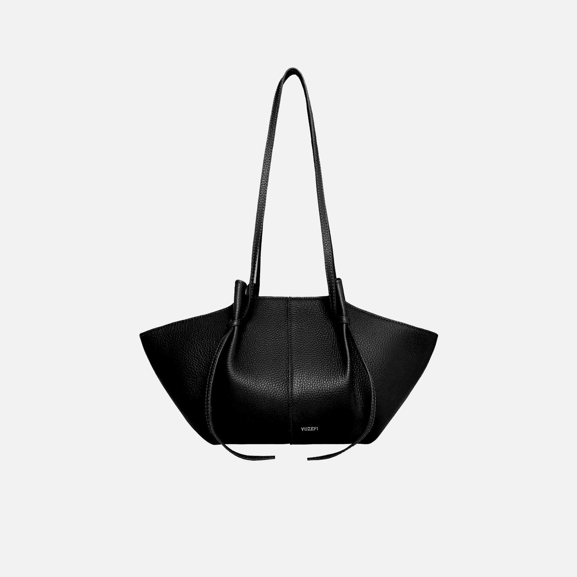 Mochi Tote Bag Grained Leather Black