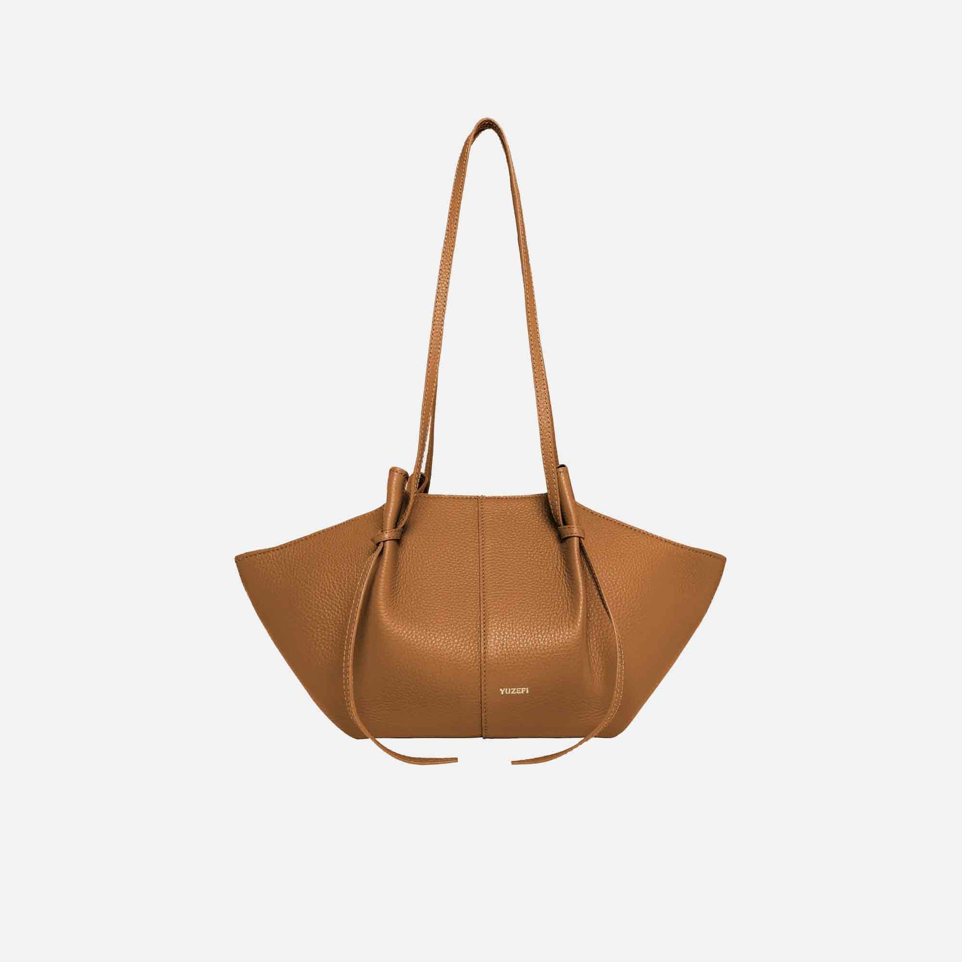 Mochi Tote Bag Grained Leather Hazel