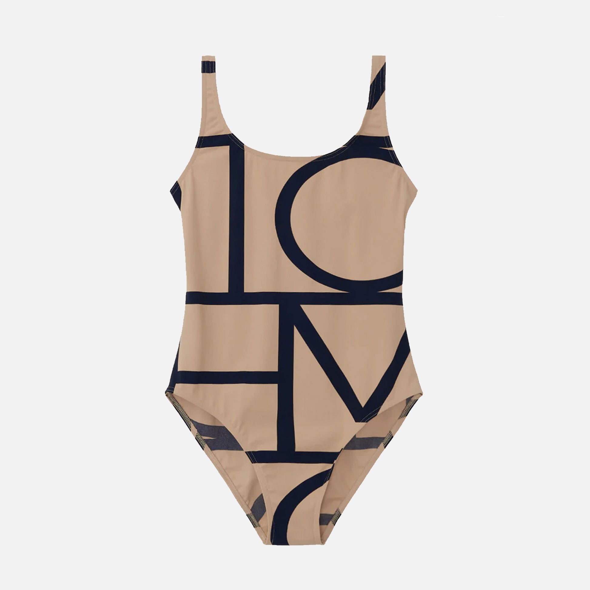 Monogram Swimsuit Beige Monogram