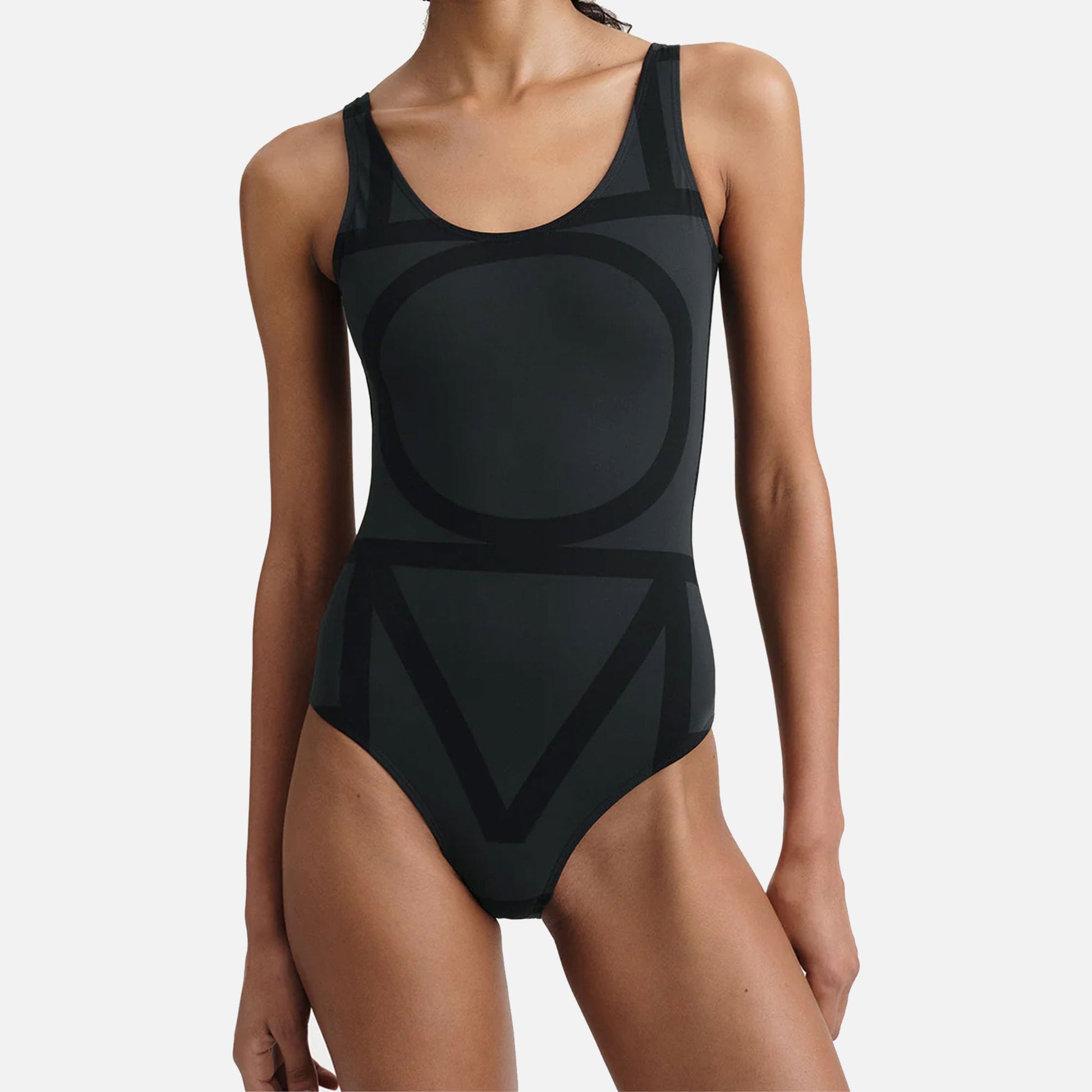 Monogram Swimsuit Black Monogram