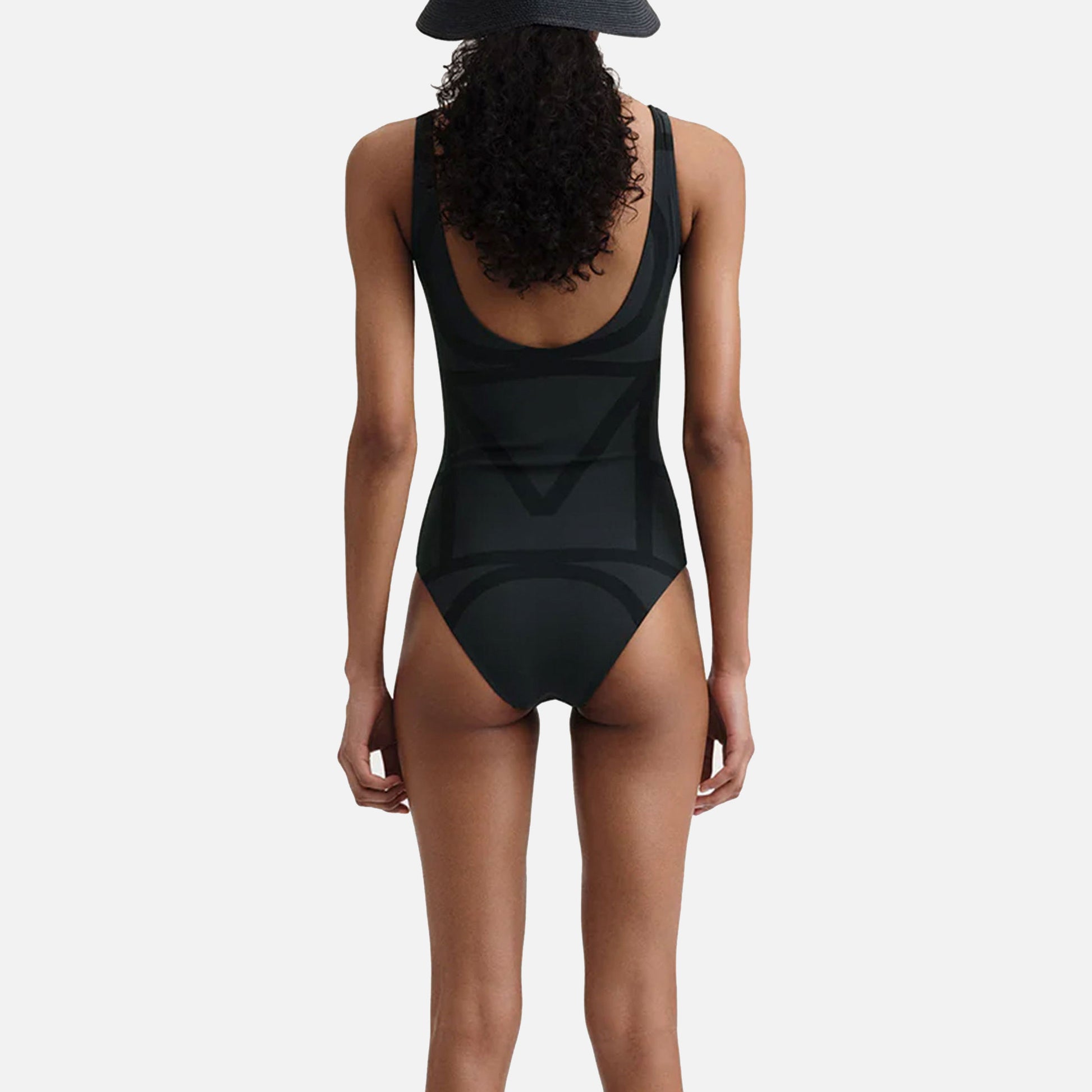 Monogram Swimsuit Black Monogram
