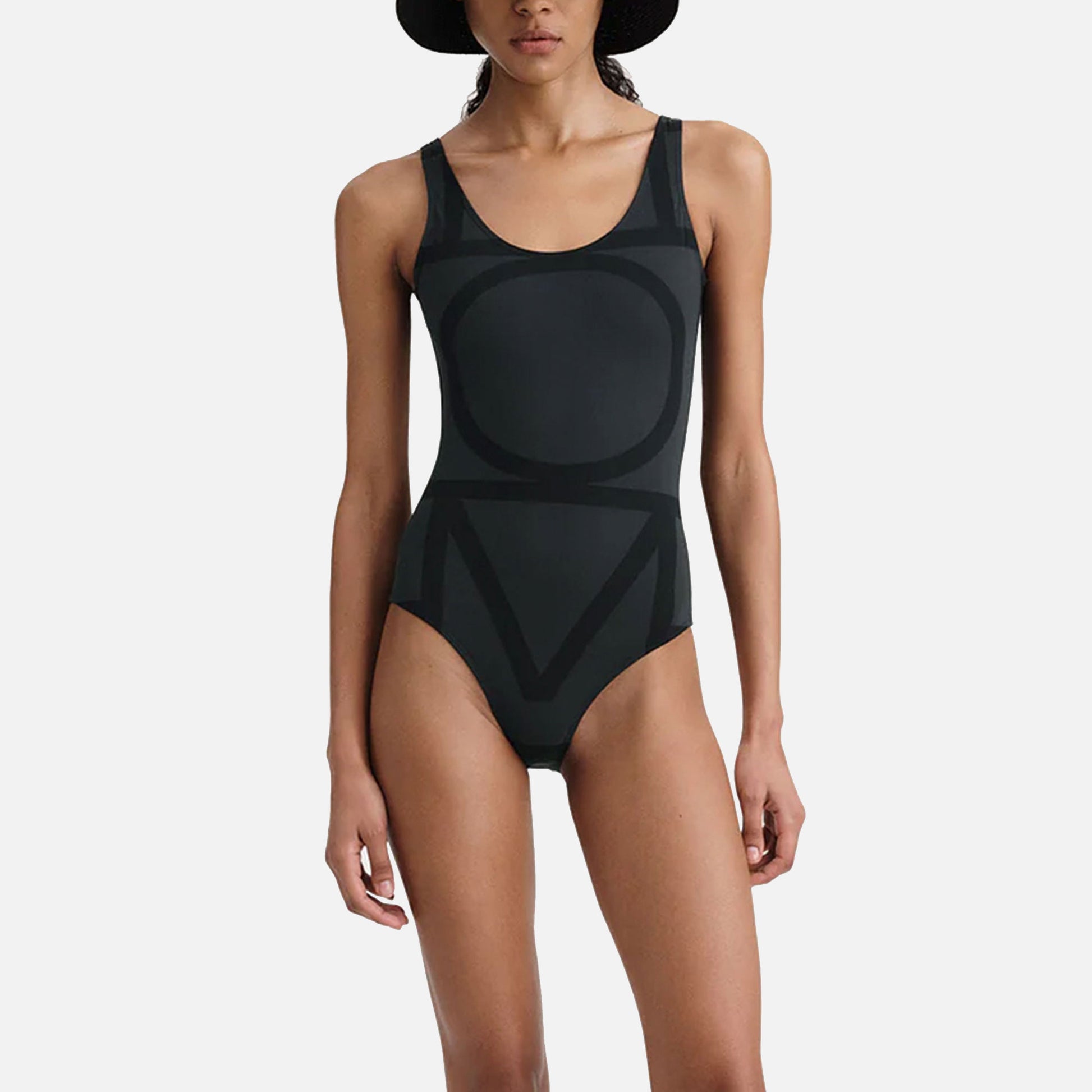 Monogram Swimsuit Black Monogram