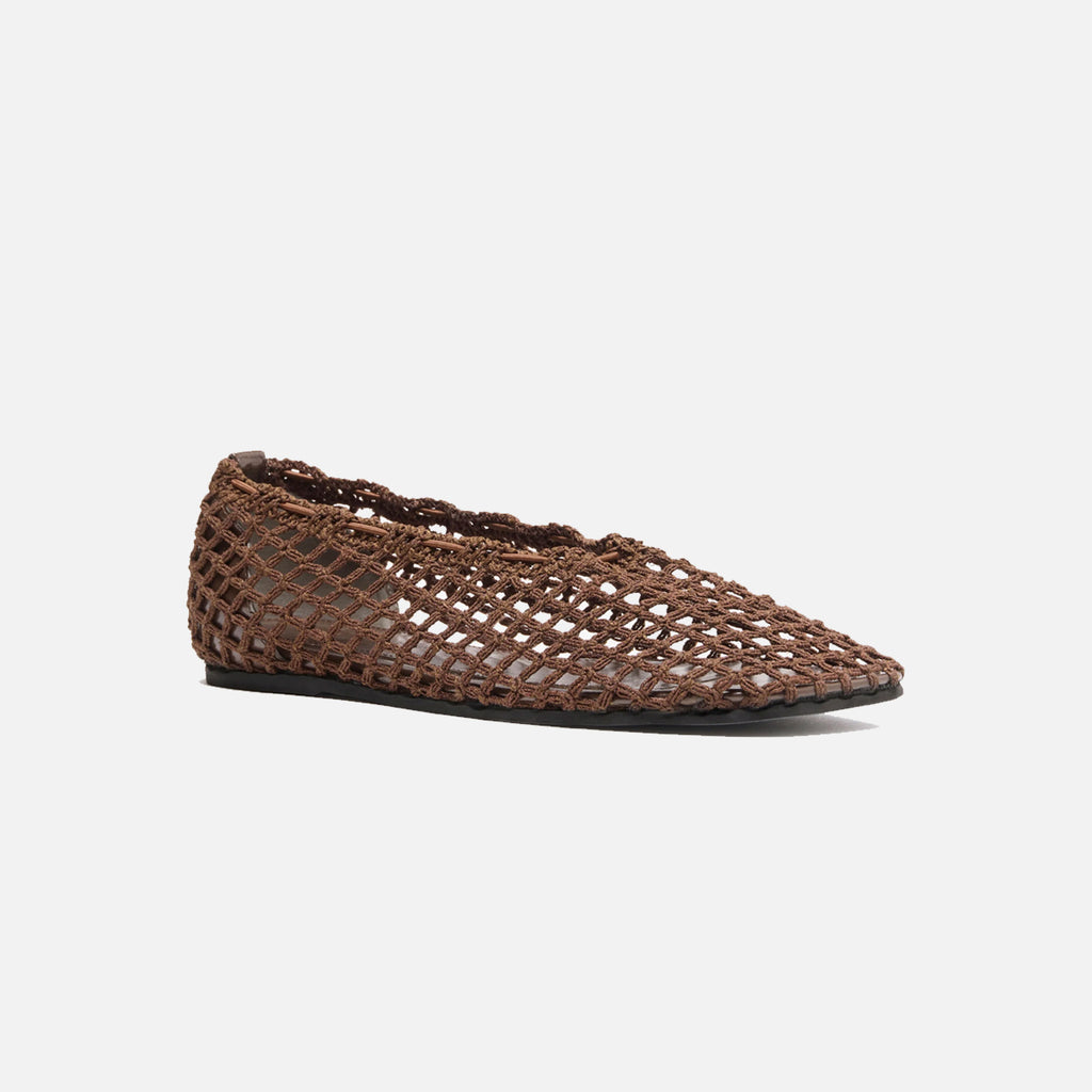 Slant Crochet Flats Mushroom